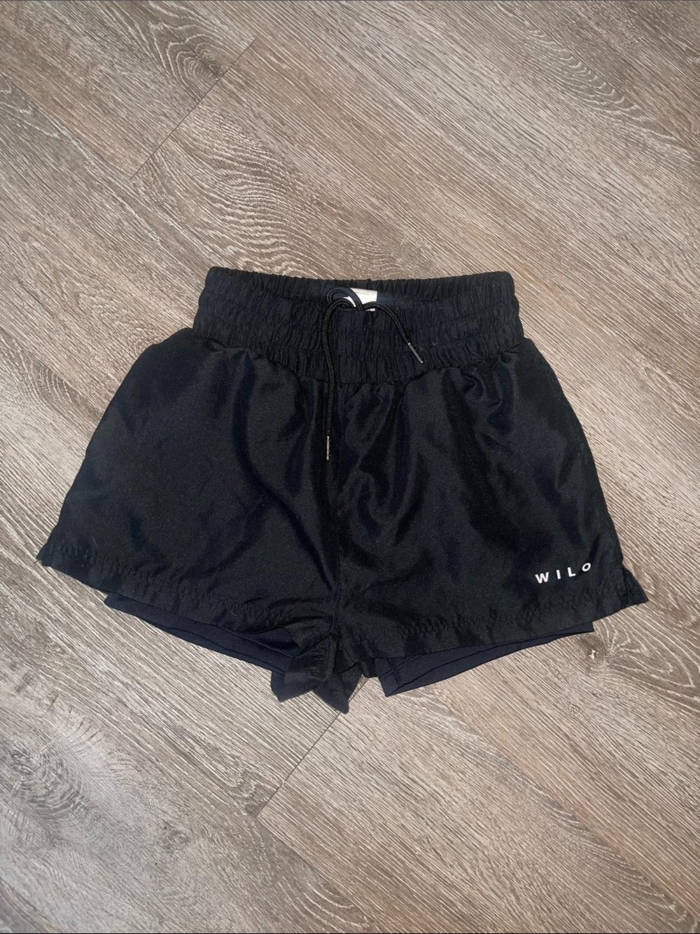WILO Women's Black Athletic Running Shorts with Inner Liner xs gym yoga